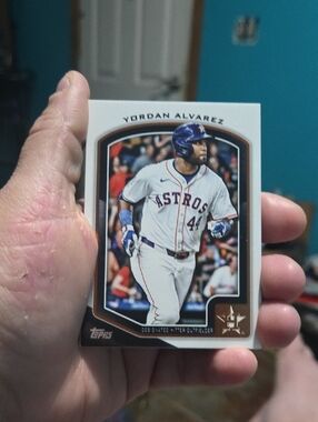 Topps Baseball Card - White, Blue, Brown